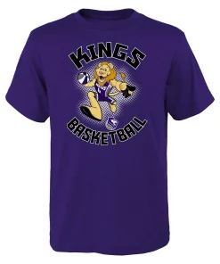 Youth Purple Sacramento Kings Mascot Show T-Shirt