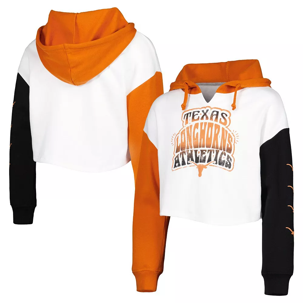 Girls Youth White/Texas Orange Texas Longhorns Color Run Fleece Pullover Hoodie 1 Girls Youth White/Texas Orange Texas Longhorns Color Run Fleece Pullover Hoodie