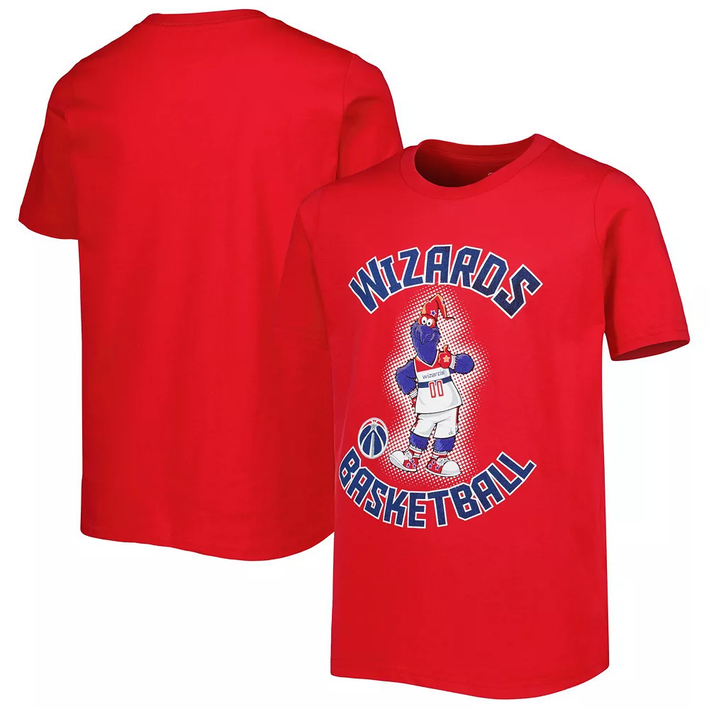 Youth Red Washington Wizards Mascot Show T-Shirt 1 Youth Red Washington Wizards Mascot Show T-Shirt