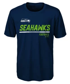 Youth College Navy Seattle Seahawks Engaged T-Shirt