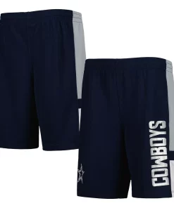 Youth Navy Dallas Cowboys Lateral Mesh Performance Shorts -MLB Shop 5937443 ALT