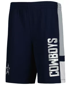 Youth Navy Dallas Cowboys Lateral Mesh Performance Shorts -MLB Shop 5937443 ALT2