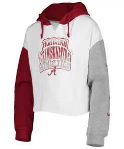 Girls Youth White/Crimson Alabama Crimson Tide Color Run Fleece Pullover Hoodie 5 Girls Youth White/Crimson Alabama Crimson Tide Color Run Fleece Pullover Hoodie -MLB Shop 5937592 ALT2