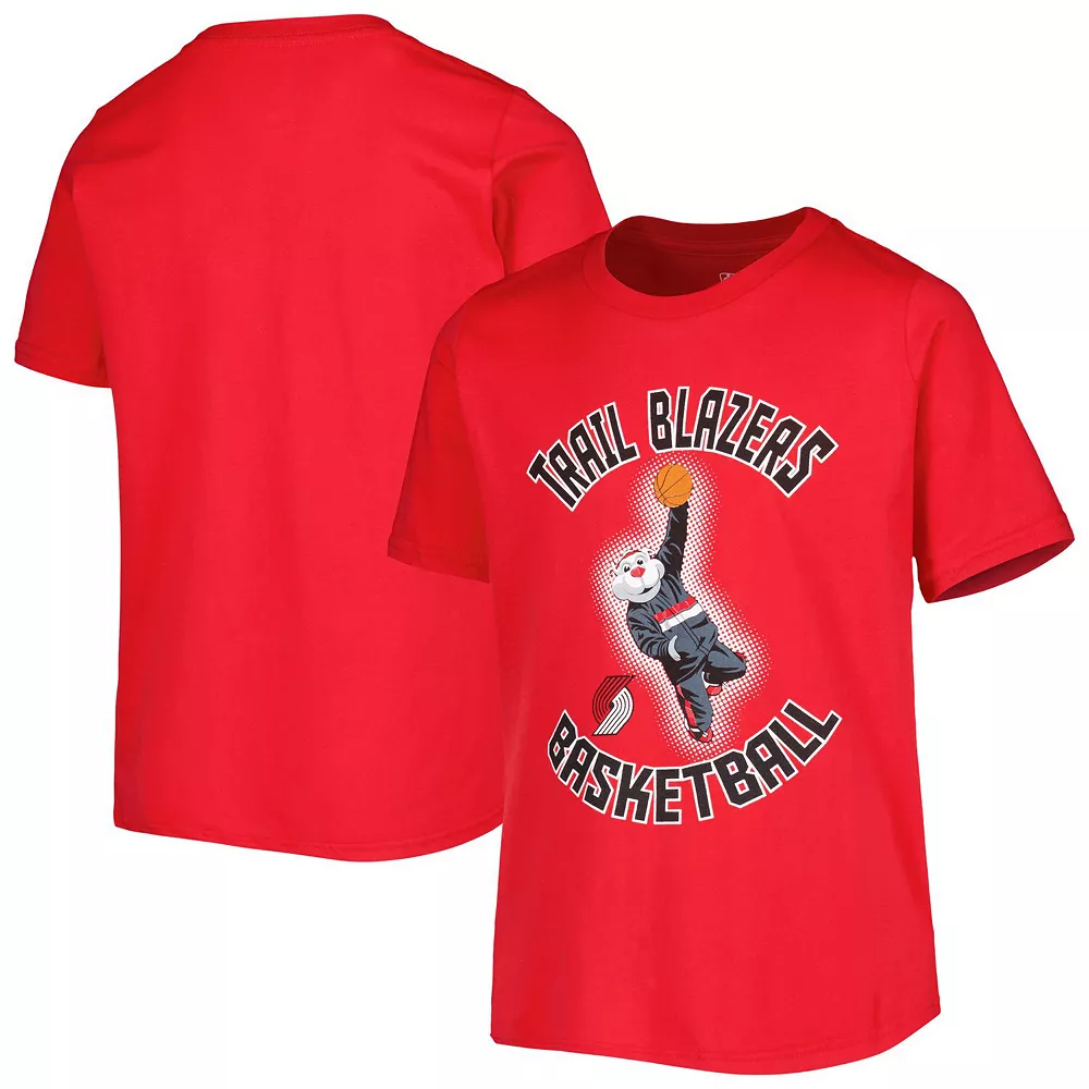 Youth Red Portland Trail Blazers Mascot Show T-Shirt 1 Youth Red Portland Trail Blazers Mascot Show T-Shirt