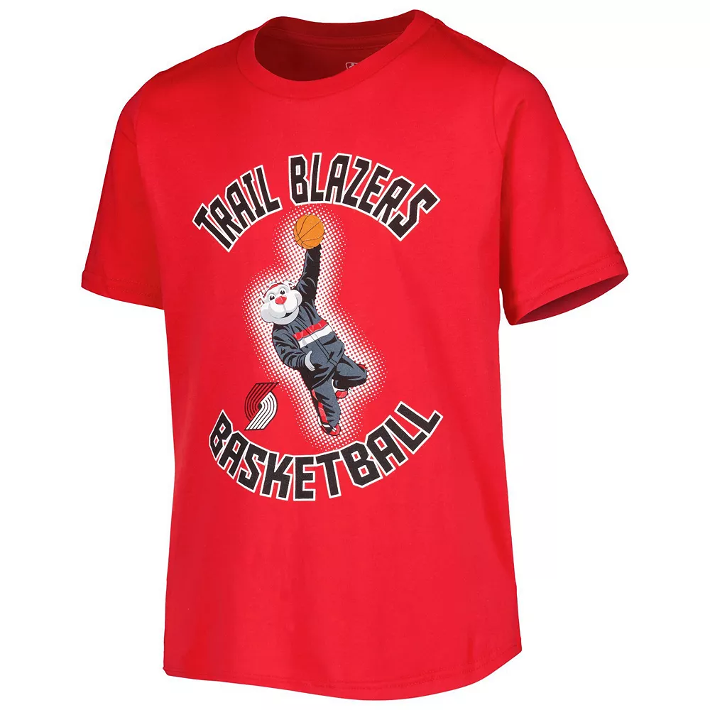 Youth Red Portland Trail Blazers Mascot Show T-Shirt 3 Youth Red Portland Trail Blazers Mascot Show T-Shirt - Image 3