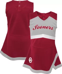 Alternative view of Girls Youth Crimson Oklahoma Sooners Cheer Captain Jumper Dress