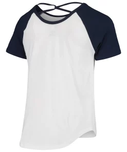 Girls Youth Navy/White Dallas Cowboys Game Day Crossback Raglan T-Shirt -MLB Shop 5943610 ALT3