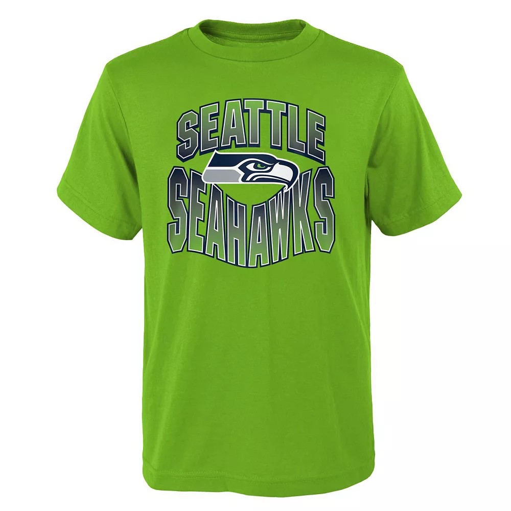 Youth Neon Green/College Navy Seattle Seahawks Game Day T-Shirt Combo Set 3 Youth Neon Green/College Navy Seattle Seahawks Game Day T-Shirt Combo Set - Image 3