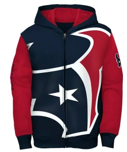 Youth Navy/Red Houston Texans Poster Board Full-Zip Hoodie 5 Youth Navy/Red Houston Texans Poster Board Full-Zip Hoodie -MLB Shop 5950968 ALT2