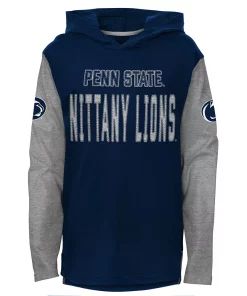 Youth Navy Penn State Nittany Lions Heritage Hoodie Long Sleeve T-Shirt