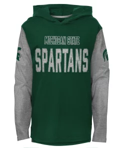 Youth Green Michigan State Spartans Heritage Hoodie Long Sleeve T-Shirt