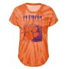 Girls Youth Orange Clemson Tigers In the Band Tie-Dye T-Shirt