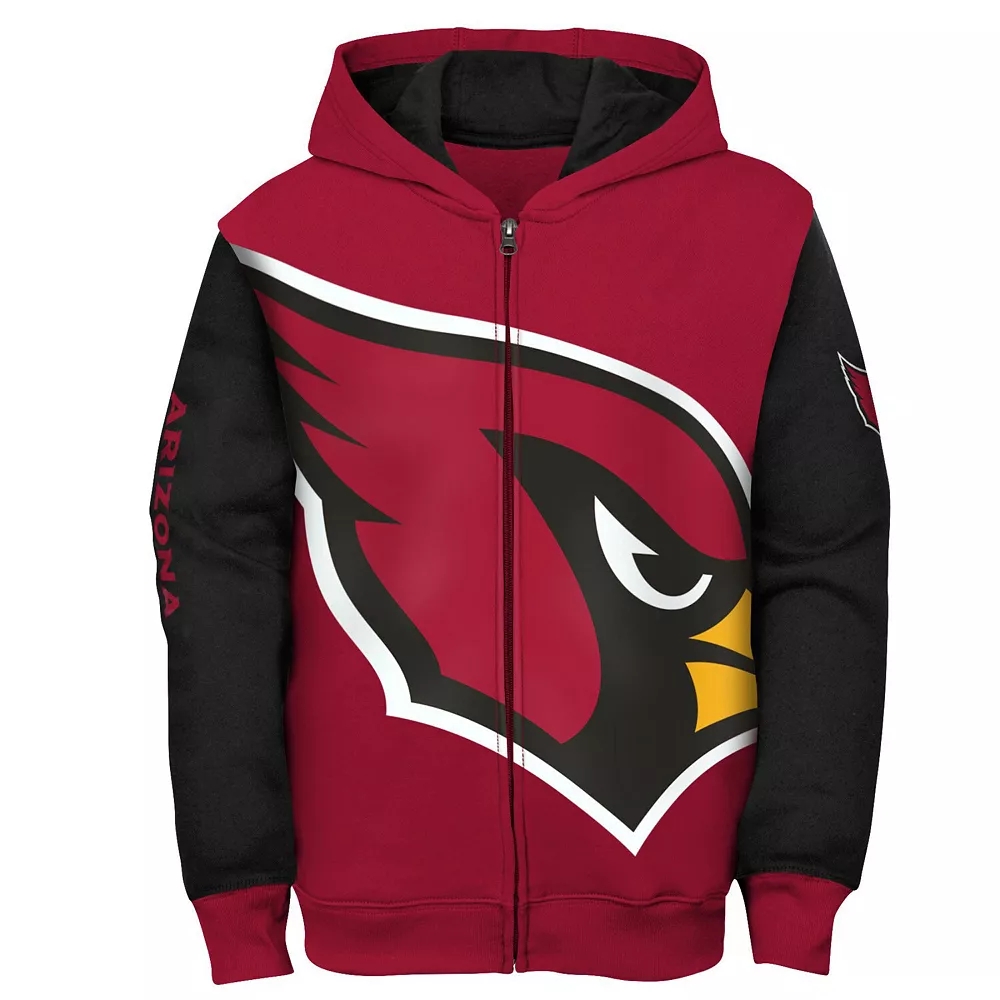 Youth Cardinal/Black Arizona Cardinals Poster Board Full-Zip Hoodie 3 Youth Cardinal/Black Arizona Cardinals Poster Board Full-Zip Hoodie - Image 3