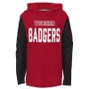Youth Red Wisconsin Badgers Heritage Hoodie Long Sleeve T-Shirt