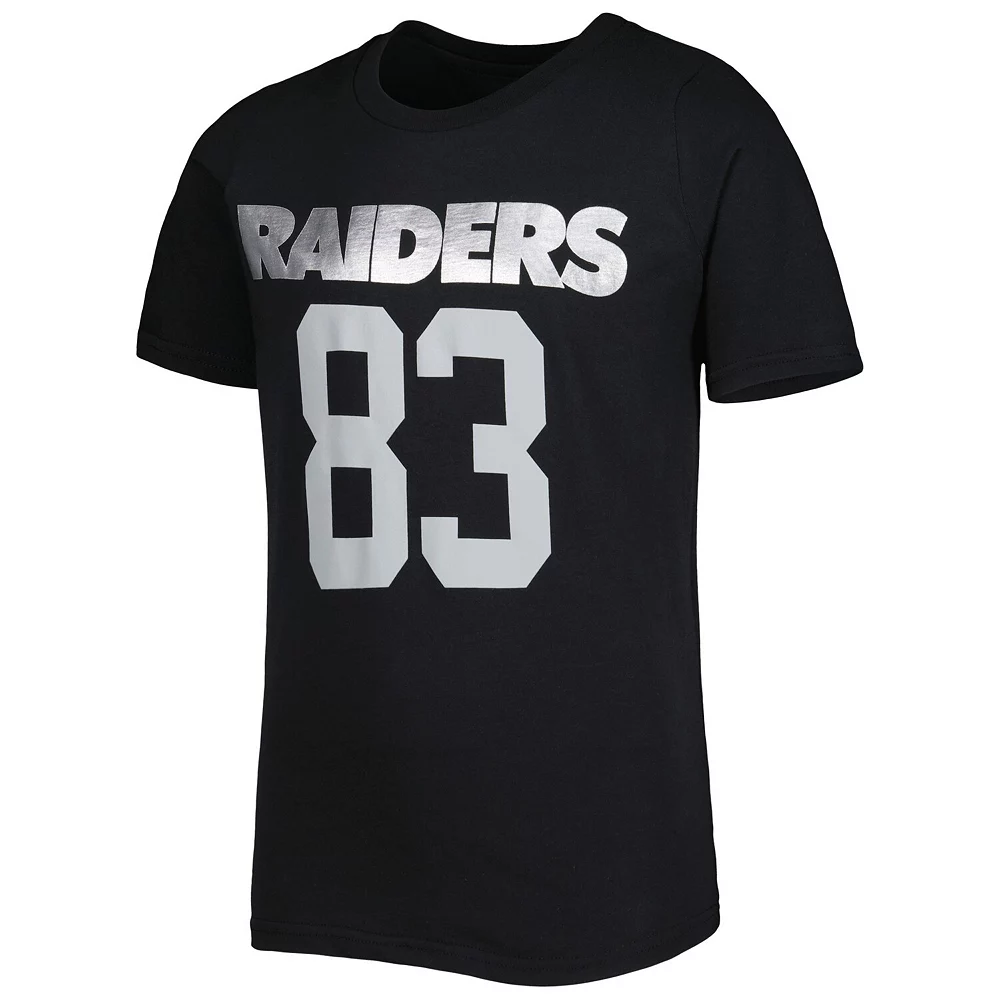 Youth Darren Waller Black Las Vegas Raiders Mainliner Player Name & Number T-Shirt 3 Youth Darren Waller Black Las Vegas Raiders Mainliner Player Name & Number T-Shirt - Image 3