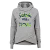Girls Youth Heathered Gray Seattle Seahawks Dye Hard Fan Funnel Neck Pullover Hoodie