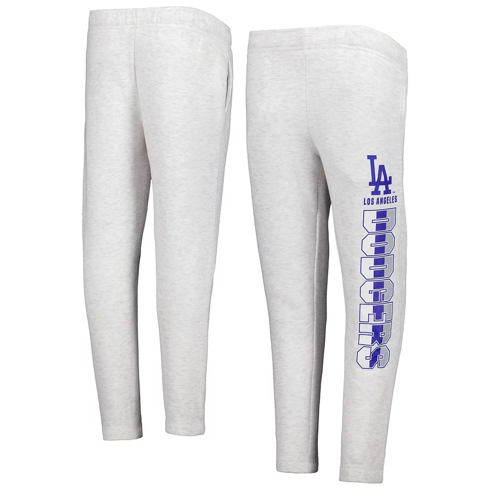Youth Ash Los Angeles Dodgers Game Time Fleece Pants 1 Youth Ash Los Angeles Dodgers Game Time Fleece Pants