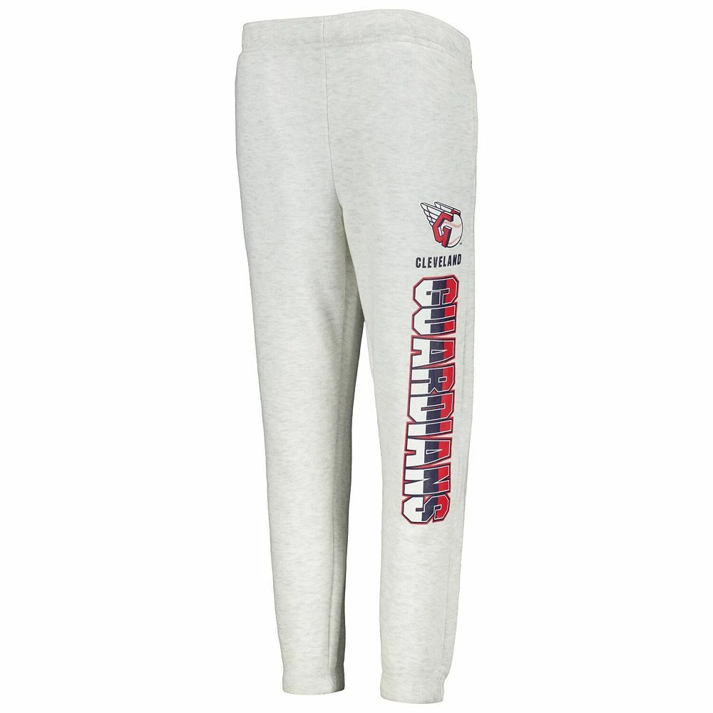 Youth Ash Cleveland Guardians Game Time Fleece Pants 3 Youth Ash Cleveland Guardians Game Time Fleece Pants - Image 3