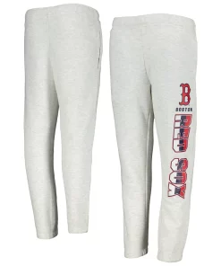 Youth Ash Boston Red Sox Game Time Fleece Pants