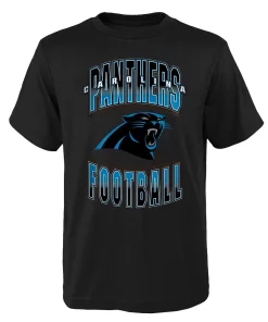 Youth Black Carolina Panthers Forward Progress T-Shirt