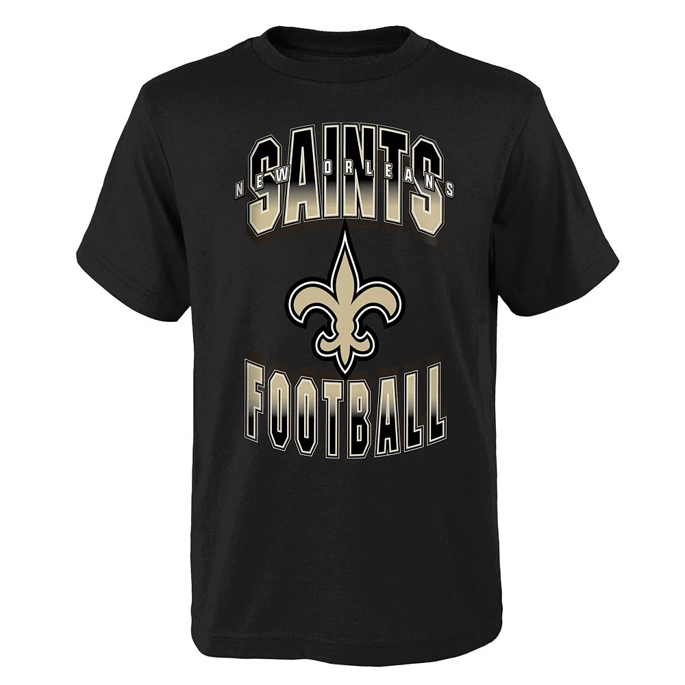 Youth Black New Orleans Saints Forward Progress T-Shirt 1 Youth Black New Orleans Saints Forward Progress T-Shirt