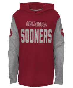 Youth Crimson Oklahoma Sooners Heritage Hoodie Long Sleeve T-Shirt