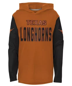 Youth Texas Orange Texas Longhorns Heritage Hoodie Long Sleeve T-Shirt