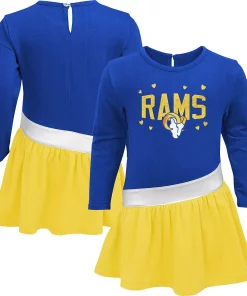 Girls Toddler Royal/Gold Los Angeles Rams Heart To Heart Jersey Tunic Dress