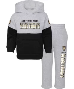 Toddler Heather Gray/Black Army Black Knights Playmaker Pullover Hoodie & Pants Set