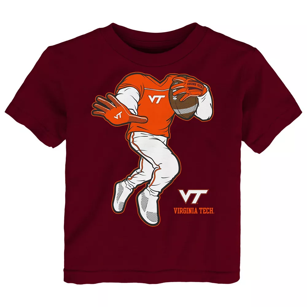 Toddler Maroon Virginia Tech Hokies Stiff Arm T-Shirt 1 Toddler Maroon Virginia Tech Hokies Stiff Arm T-Shirt