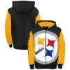 Youth Black/Gold Pittsburgh Steelers Poster Board Full-Zip Hoodie