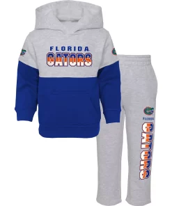 Toddler Heather Gray/Royal Florida Gators Playmaker Pullover Hoodie & Pants Set -MLB Shop 5982597 ALT
