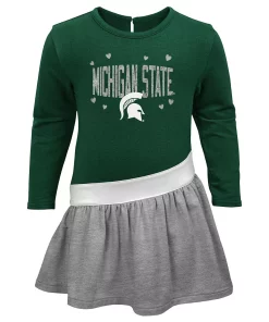 Toddler Green Michigan State Spartans Heart to Heart French Terry Dress 5 Toddler Green Michigan State Spartans Heart to Heart French Terry Dress -MLB Shop 5982959 ALT2