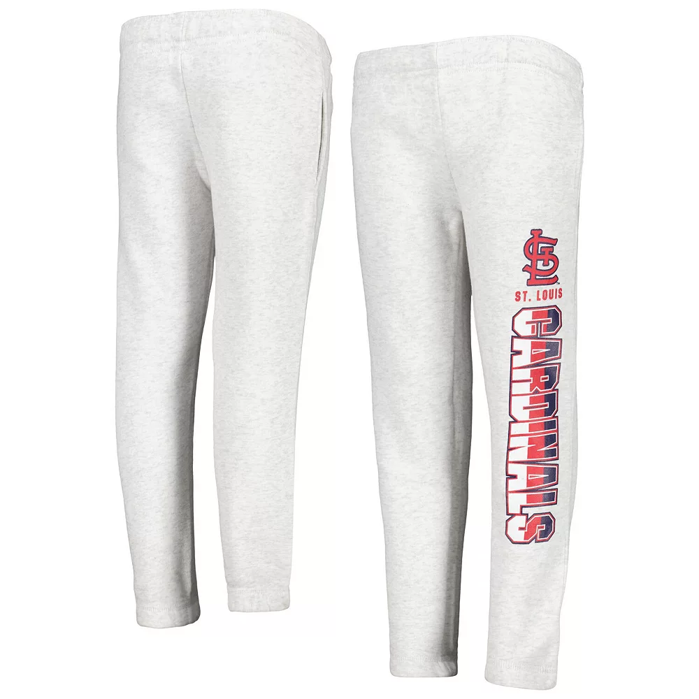 Youth Ash St. Louis Cardinals Game Time Fleece Pants 1 Youth Ash St. Louis Cardinals Game Time Fleece Pants