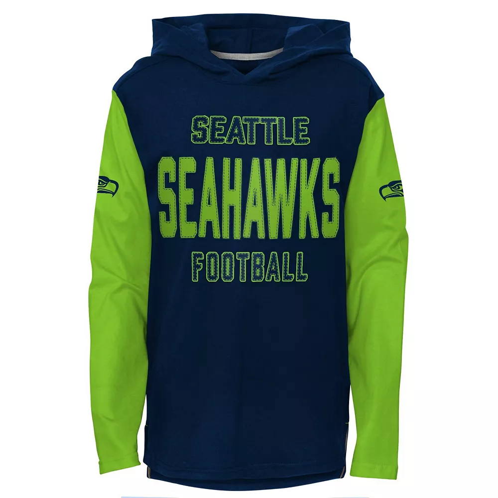 Youth College Navy Seattle Seahawks Heritage Long Sleeve Hoodie T-Shirt 1 Youth College Navy Seattle Seahawks Heritage Long Sleeve Hoodie T-Shirt