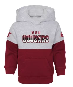 Toddler Heather Gray/Crimson Washington State Cougars Playmaker Pullover Hoodie & Pants Set -MLB Shop 5994589 ALT2