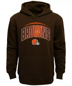 Toddler Brown/Heather Gray Cleveland Browns Double-Up Pullover Hoodie & Pants Set -MLB Shop 5994727 ALT2