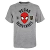 Youth Heather Gray Vegas Golden Knights Mighty Spidey Marvel T-Shirt