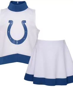 Girls Youth White Indianapolis Colts Junior Camp Cheer Dress