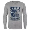 Youth Heathered Gray Seattle Seahawks Head-to-Head Long Sleeve T-Shirt