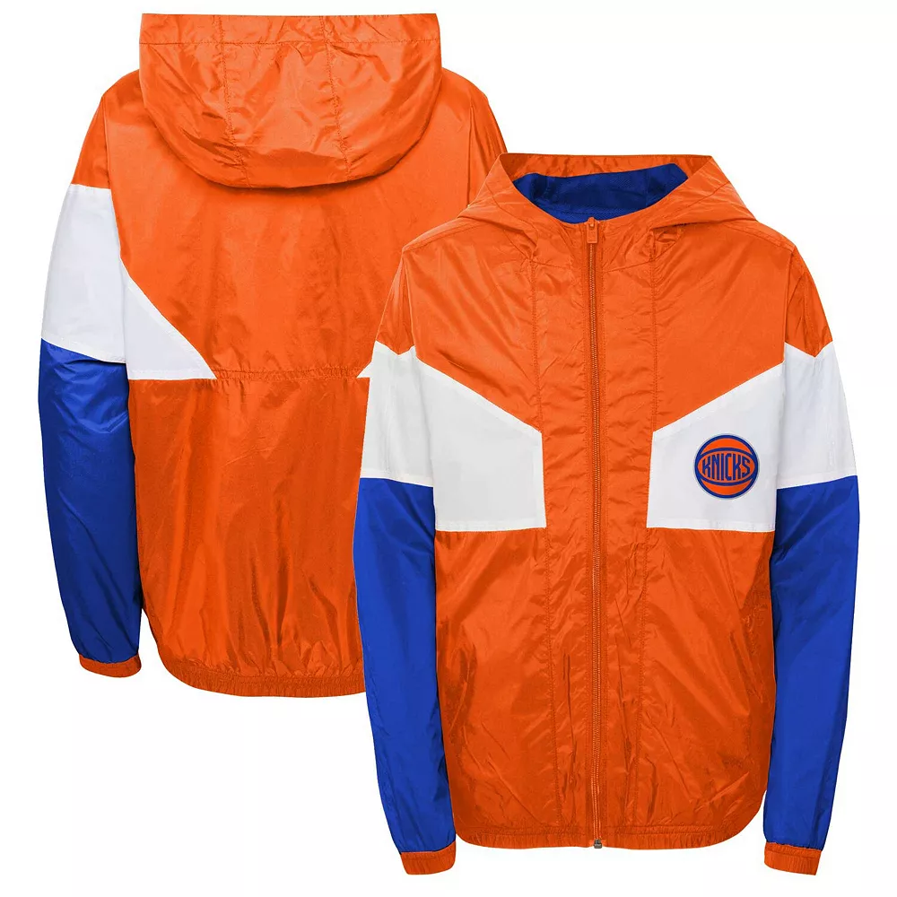 Youth Orange New York Knicks Pick-Up Game Hoodie Full-Zip Jacket 1 Youth Orange New York Knicks Pick-Up Game Hoodie Full-Zip Jacket