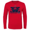 Youth Red Washington Capitals Authentic Pro Secondary Logo Long Sleeve T-Shirt