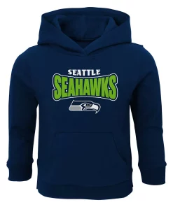 Toddler College Navy Seattle Seahawks Draft Pick Pullover Hoodie