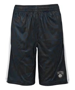 Youth Black Brooklyn Nets Scribble Dribble Baller Shorts -MLB Shop 6001867 ALT2