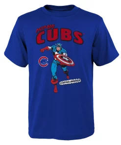 Youth Royal Chicago Cubs Team Captain America Marvel T-Shirt