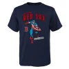 Youth Navy Boston Red Sox Team Captain America Marvel T-Shirt