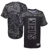 Youth Black Brooklyn Nets Court Mural T-Shirt