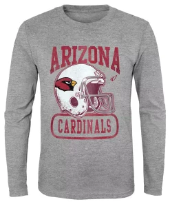 Youth Heathered Gray Arizona Cardinals Head-to-Head Long Sleeve T-Shirt