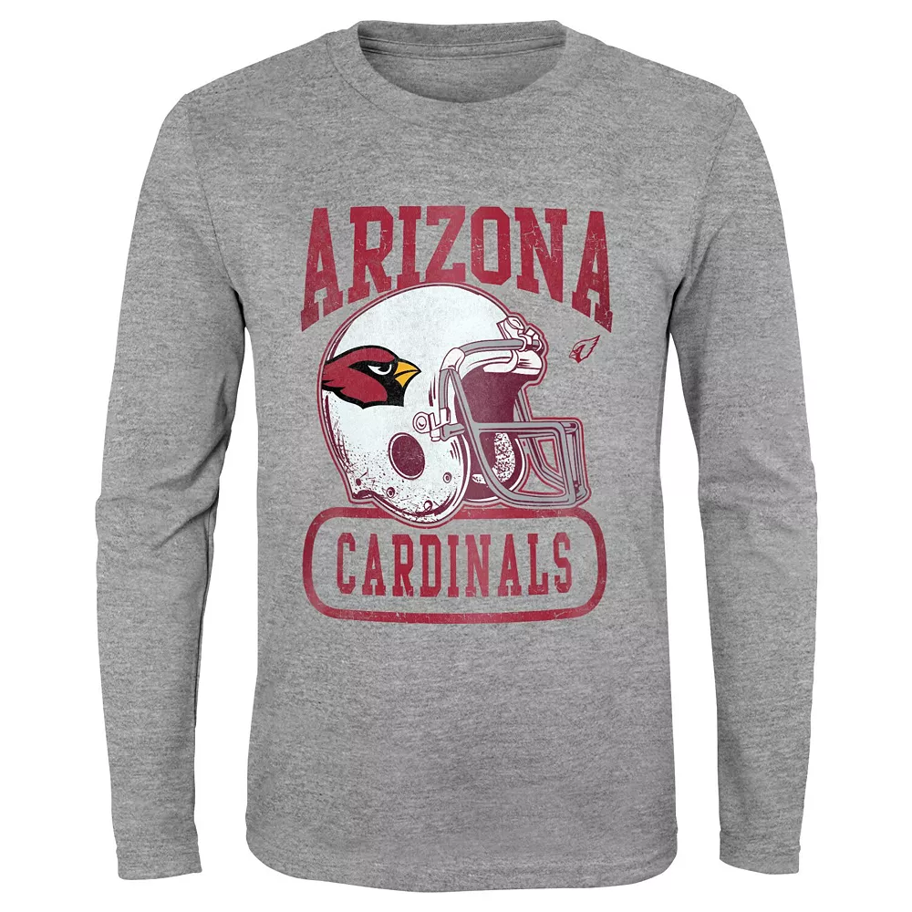 Youth Heathered Gray Arizona Cardinals Head-to-Head Long Sleeve T-Shirt 1 Youth Heathered Gray Arizona Cardinals Head-to-Head Long Sleeve T-Shirt