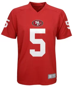 Youth Trey Lance Scarlet San Francisco 49ers Performance Name & Number Raglan V-Neck T-Shirt 5 Youth Trey Lance Scarlet San Francisco 49ers Performance Name & Number Raglan V-Neck T-Shirt -MLB Shop 6002496 ALT2